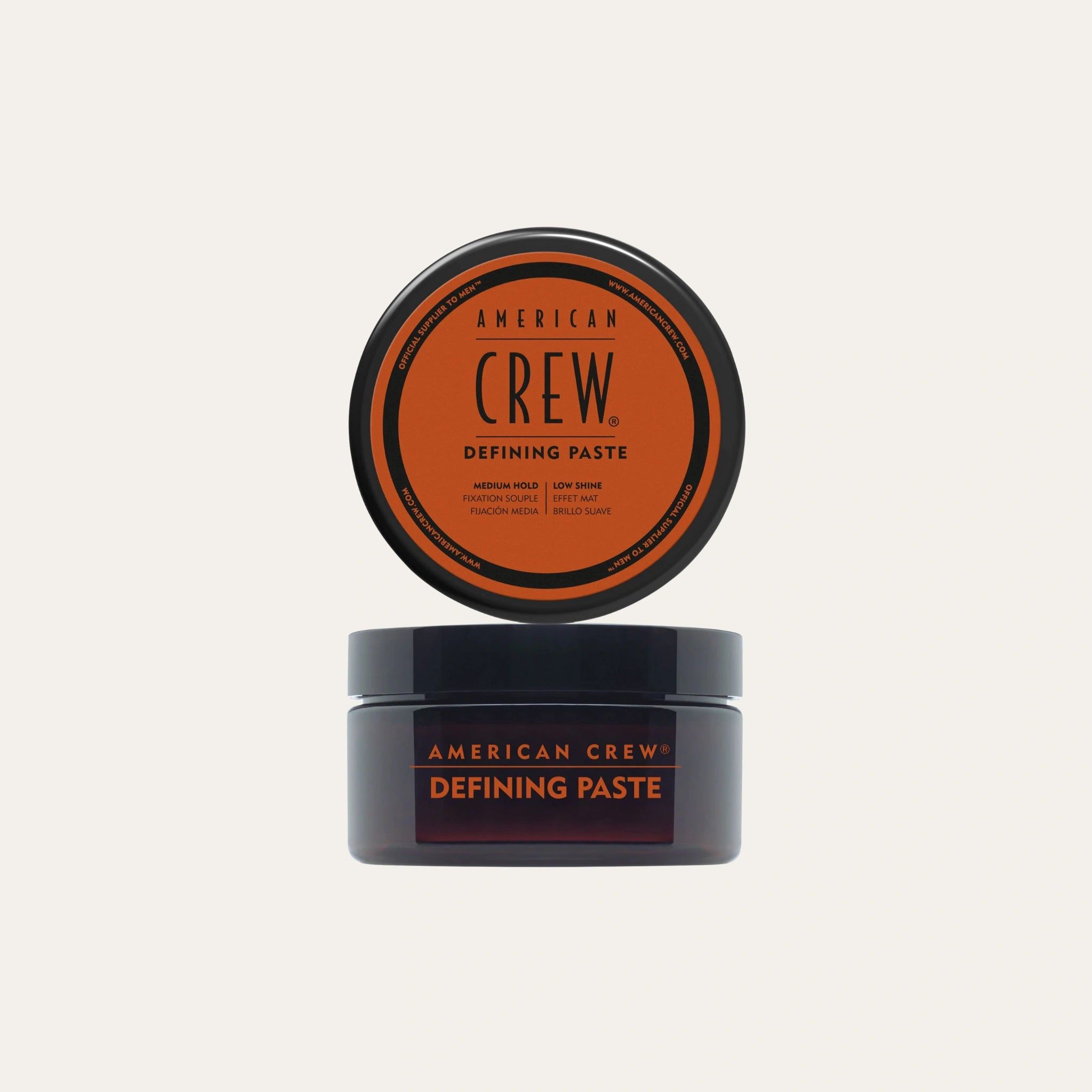 American Crew Defining Paste antaa keskivahvan pidon ja luonnollisen mattapinnan ilman jäykkyyttä tai kiiltoa.