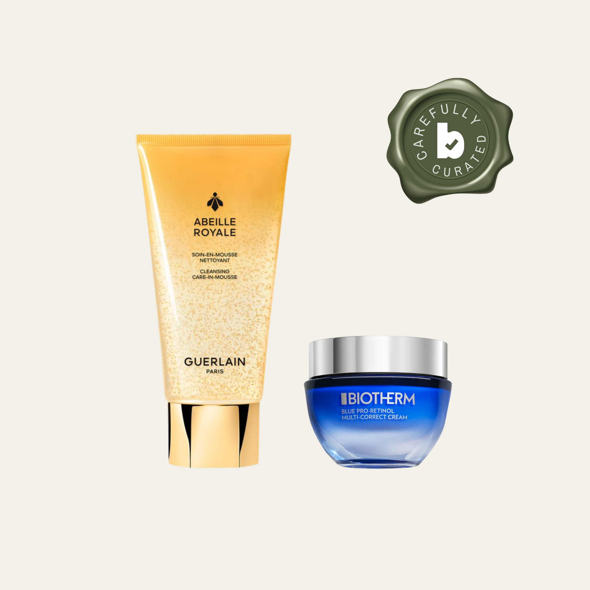Luxury Lärvi Starter Bundle for aging skin, featuring skincare products in elegant packaging.