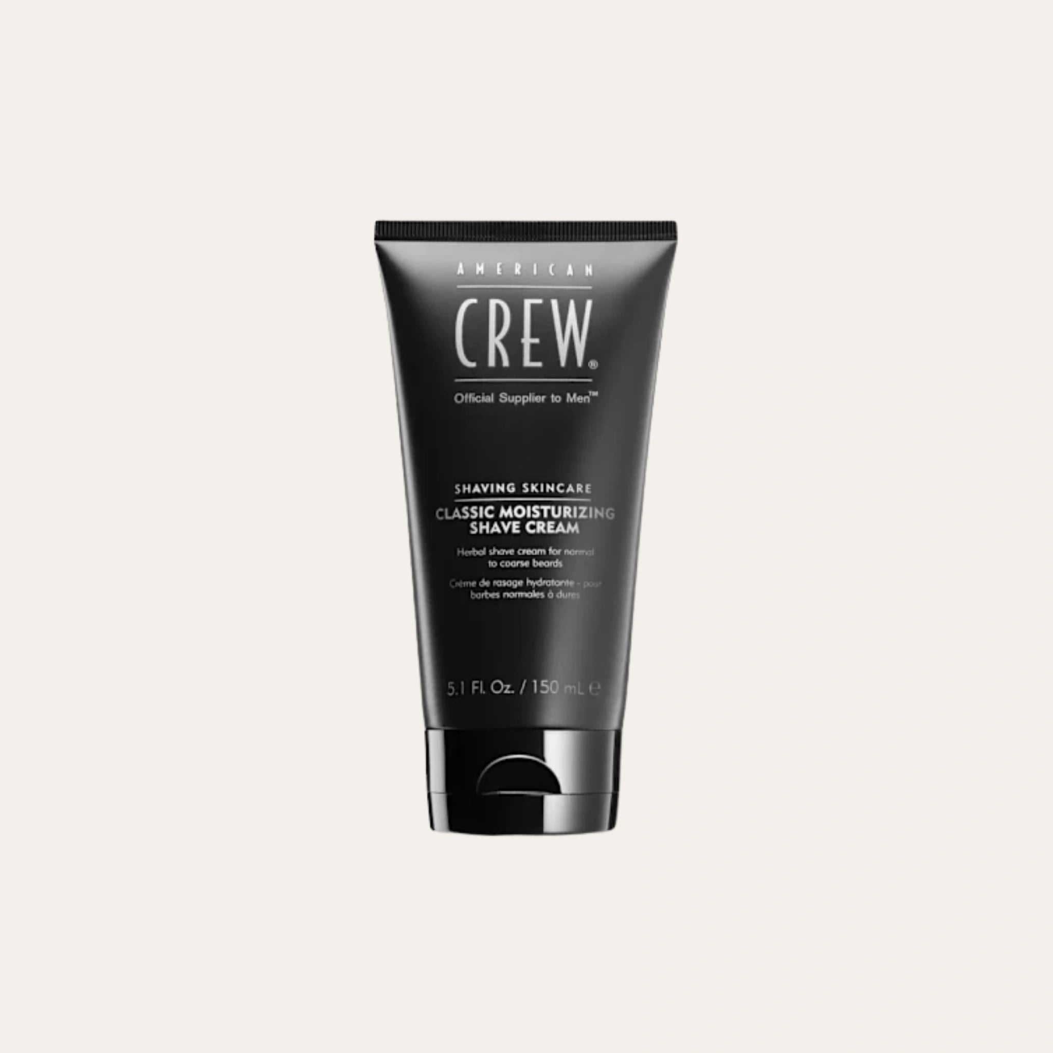 American Crew Classic Moisturizing Shave Cream pehmentää karvat ja suojaa ihoa, tehden parranajosta sujuvan ja mukavan.