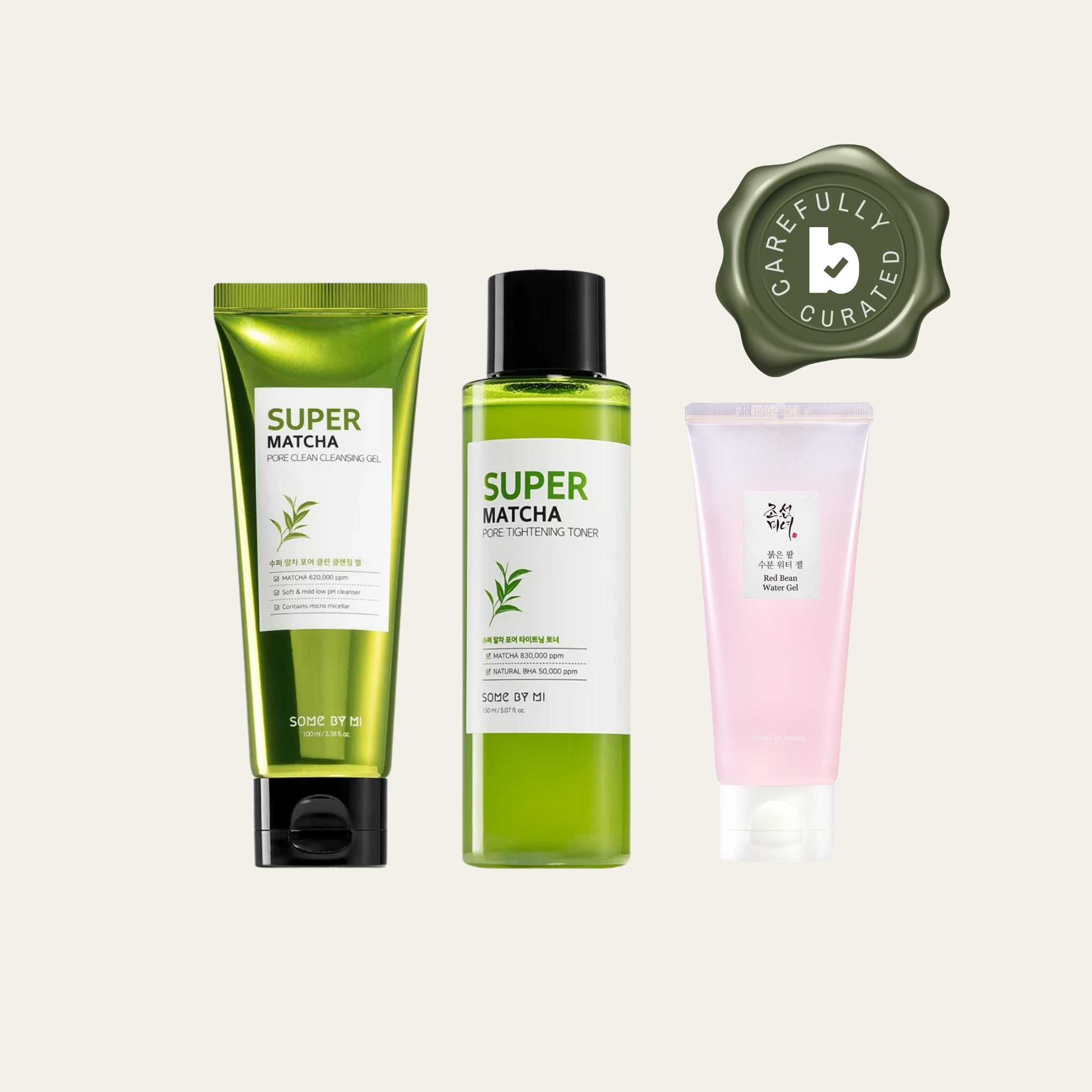 Full skincare bundle including Oil Slayer for oily and aging skin by Bundle, featuring a cleansing oil bottle and skincare essentials.