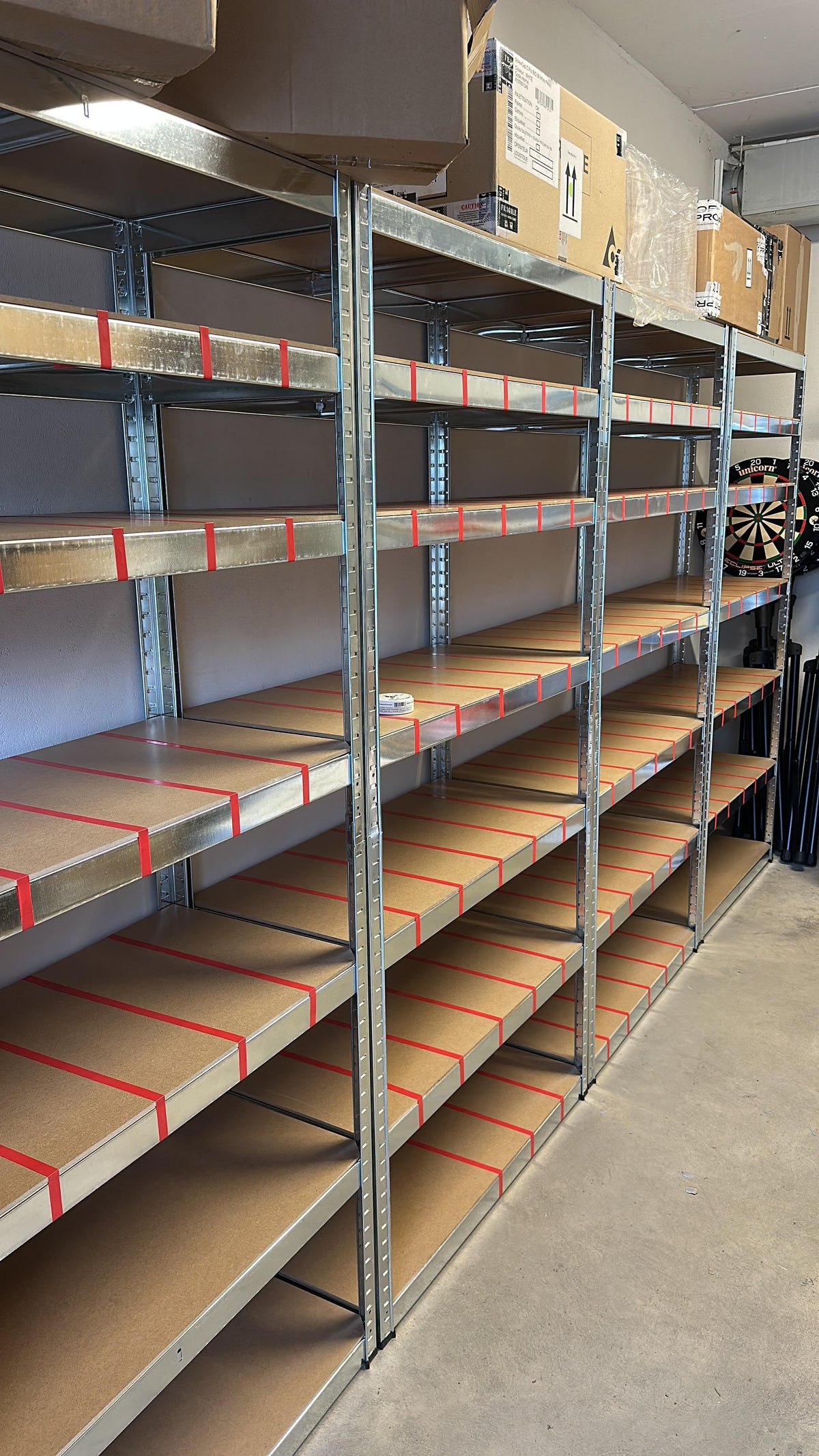 The warehouse was built in a garage, one shelf at a time.